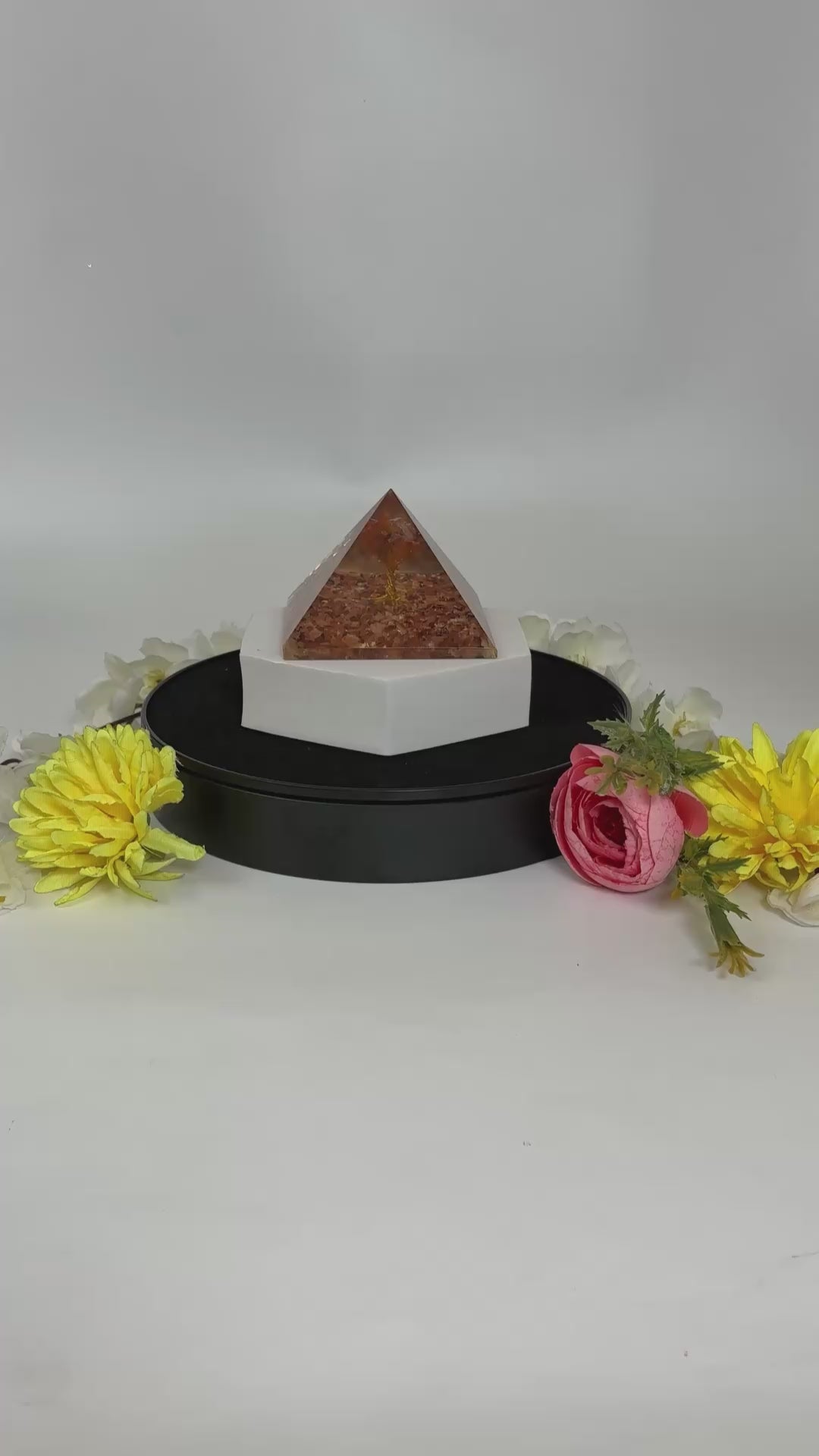 Carnelian with Tree Of Life Pyramid