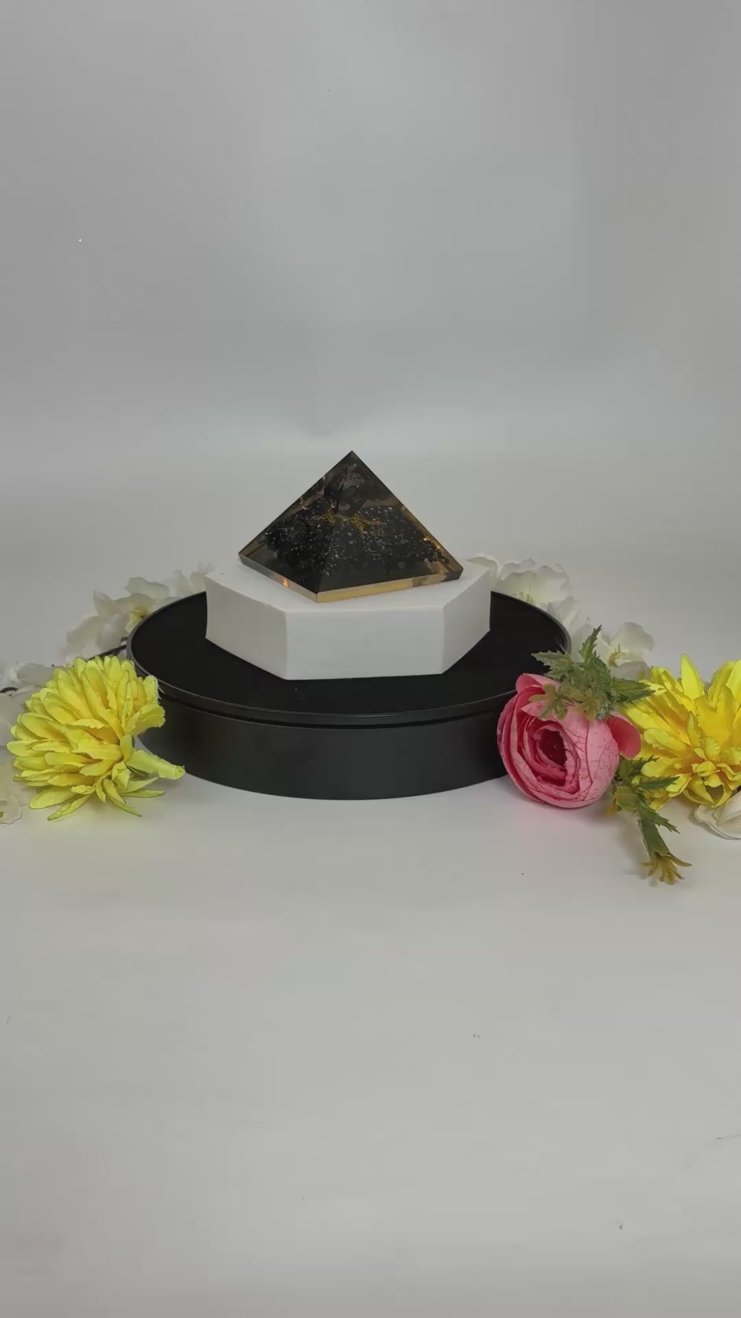 Black Tourmaline with Tree Of Life Pyramid