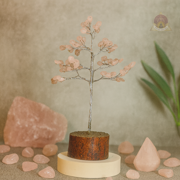 Rose Quarts Crystal Tree -Small